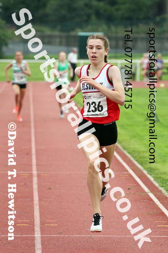 Women and Girls 1500 metres, 2021 North Eastern Track and Field Champs., Middesbrough. Photo: David T. Hewitson/Sports for All Pics